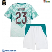 Fotballdrakt Barn Portugal Vitinha #23 Bortedraktsett VM 2026 Kortermet (+ Korte bukser)